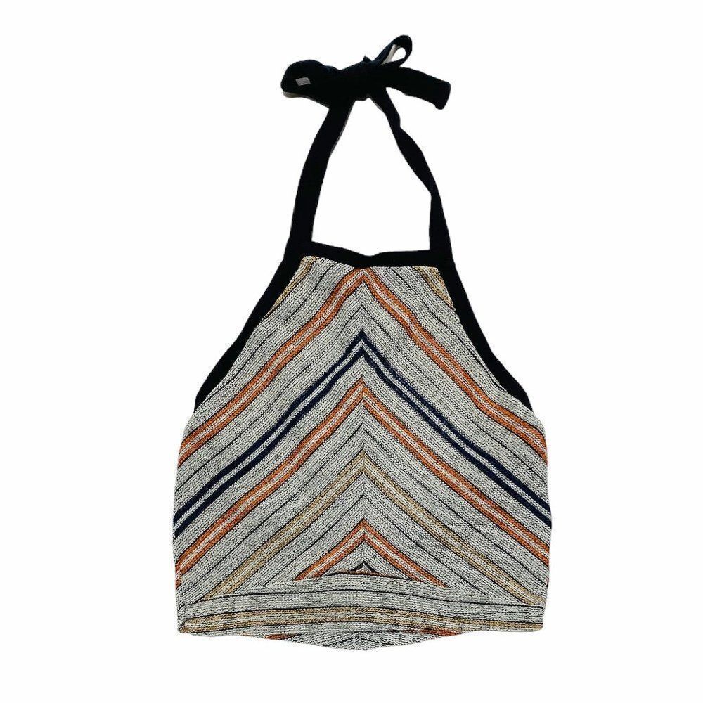 𝅺NEW Pull&Bear Knit Striped Halter Top